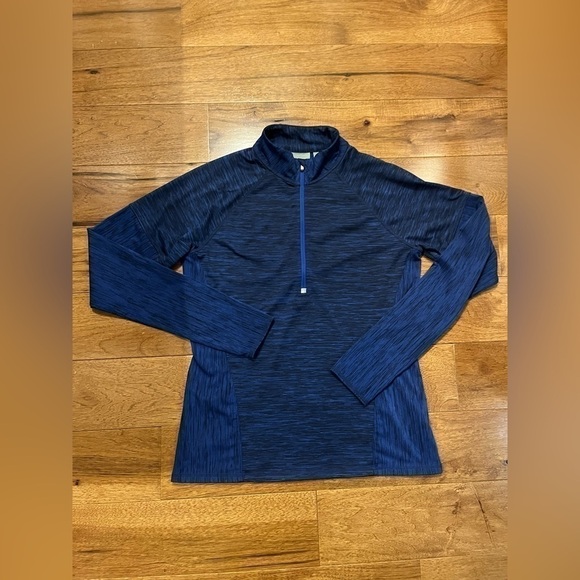 Athleta Tops - ATHLETA Blue 1/4 Zip Sweater Size Medium
